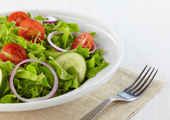 Fresh healthy salad with vegetables