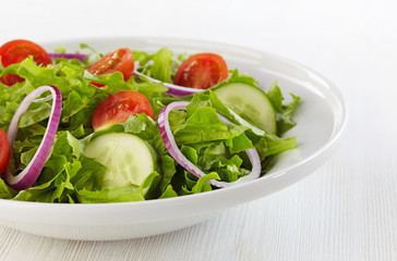 Fresh healthy salad with vegetables