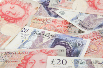 Fototapeta na wymiar GBP banknoty