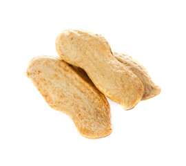 peanuts in shell isolated on white background