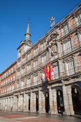 Fototapeta na wymiar Madrid - Facade of Casa de la panderia from Plaza Mayor i