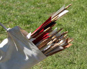 Material Cloth Holder for Archery Quiver Arrows.
