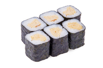Hosomaki sushi with omelette