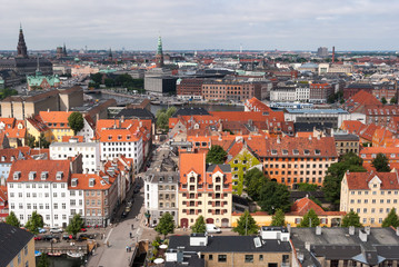 Fototapeta na wymiar Copenhagen, Denmark, panoramic view