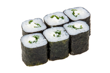 Hosomaki sushi with onion