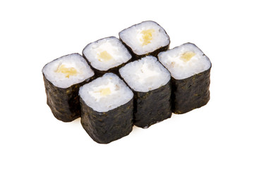 Hosomaki sushi with pineapple and cheese