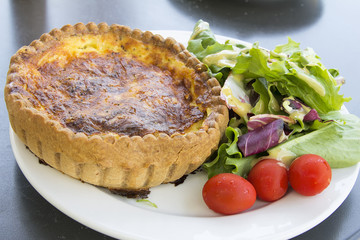 Quiche Lorraine Pastry with Salad
