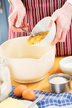 Female Cook Making Banana Bread