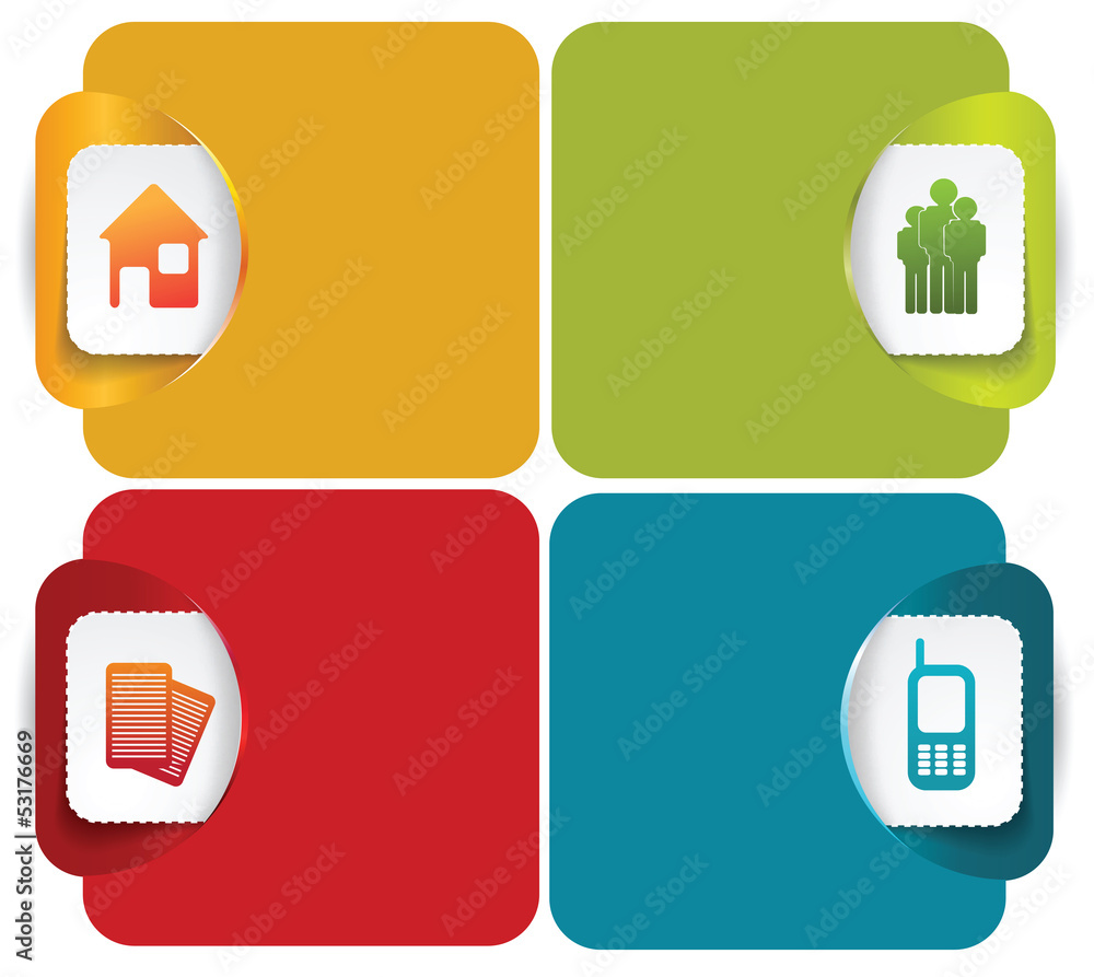 Poster vector abstract infographic labels with icons