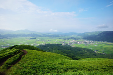 Naklejka premium 阿蘇大観峰