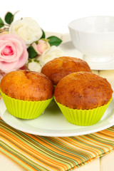 Sweet cupcakes close up