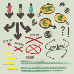 Sign Document Reminder Design Elements