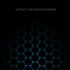 Abstract hexagon shapes vector background