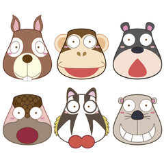 cartoon animal head set