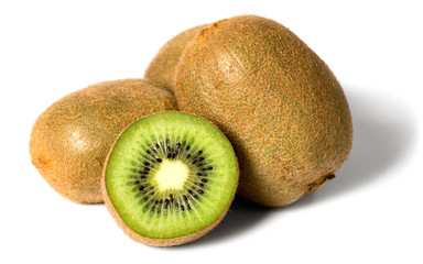 Green cutout fruit kiwi