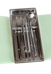 Dentist tools isolated on white