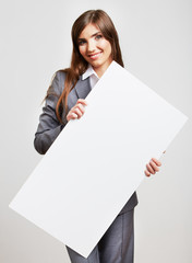 Naklejka premium Business woman portrait isolated on white