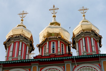 Church's cupola close up in the Sergiev Posad