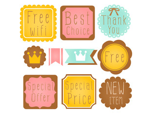 Set of Premium and High Quality labels