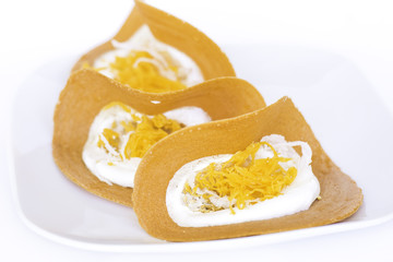 Thai pancake isolate background