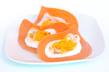 Thai pancake isolate background