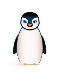Cute penguin isolated on white