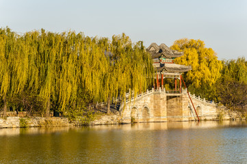 Willow bridge in the morning, Summer Palace, Beijing