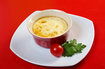 Omelet .Closeup .