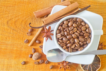 coffee and aroma spice