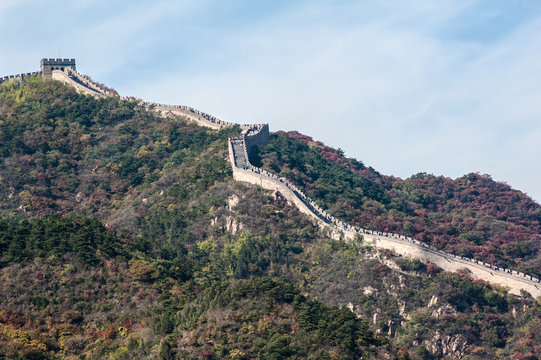 Great Wall on the mountain, Beijing of China