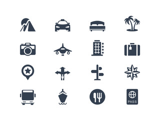 Vacation and travel icons