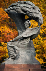 Frederic Chopin monument in Warsaw - obrazy, fototapety, plakaty