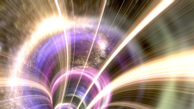 Animated wormhole through space