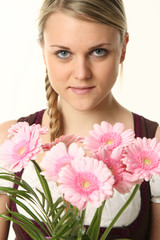 Frau mit Blumen