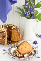 Christmas cake with condensed milk, chocolate,