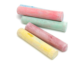 chalks in a variety of colors