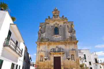 Mother Church of St. Luca. Palmariggi. Puglia. Italy.