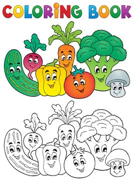 Coloring book vegetable theme 2