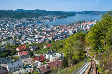 Fototapeta na wymiar Bergen z góry