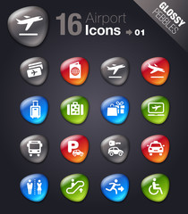 Glossy Pebbles - Airport and Travel icons