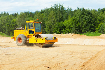 Road building roller