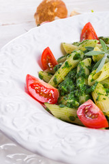 noodles with spinach
