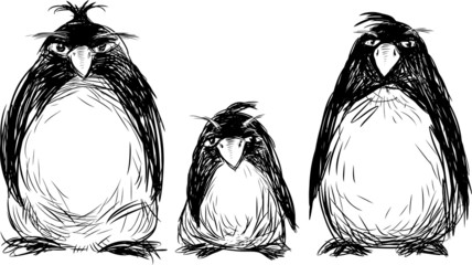 Obraz premium family of penguins