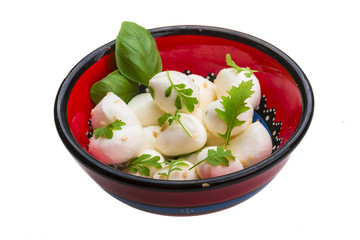 Mozzarella with herbs