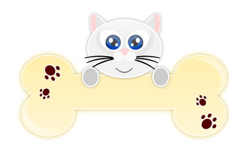 Cat with bone