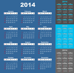 calendar 2014