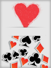 Playing cards symbol background
