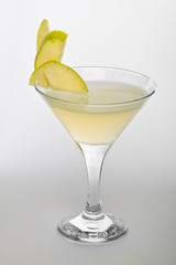 Apple martini  with an apple garnish
