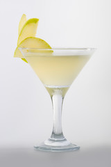 Apple martini  with an apple garnish