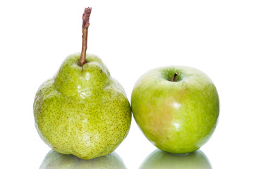 Green Pear and apple